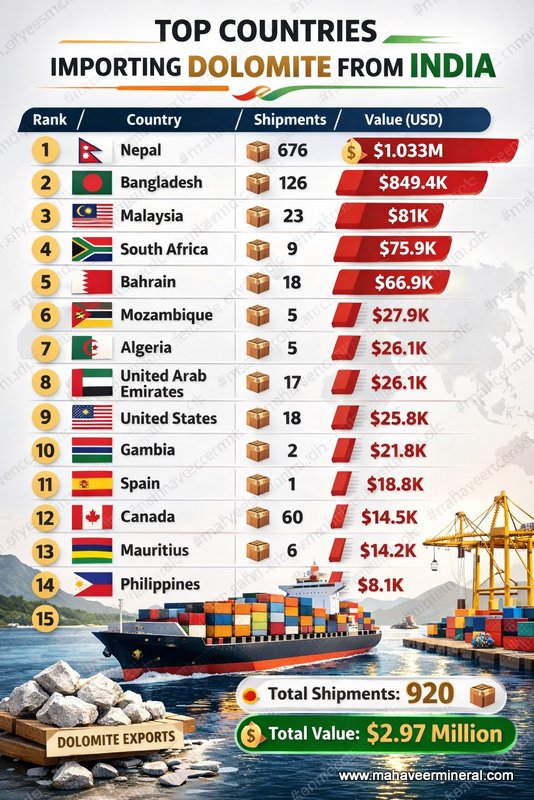 Dolomite Importers from India